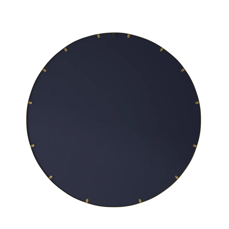 Miroir mural rond avec cadre en métal bronze - Ø 80 cm LUNARTHORN