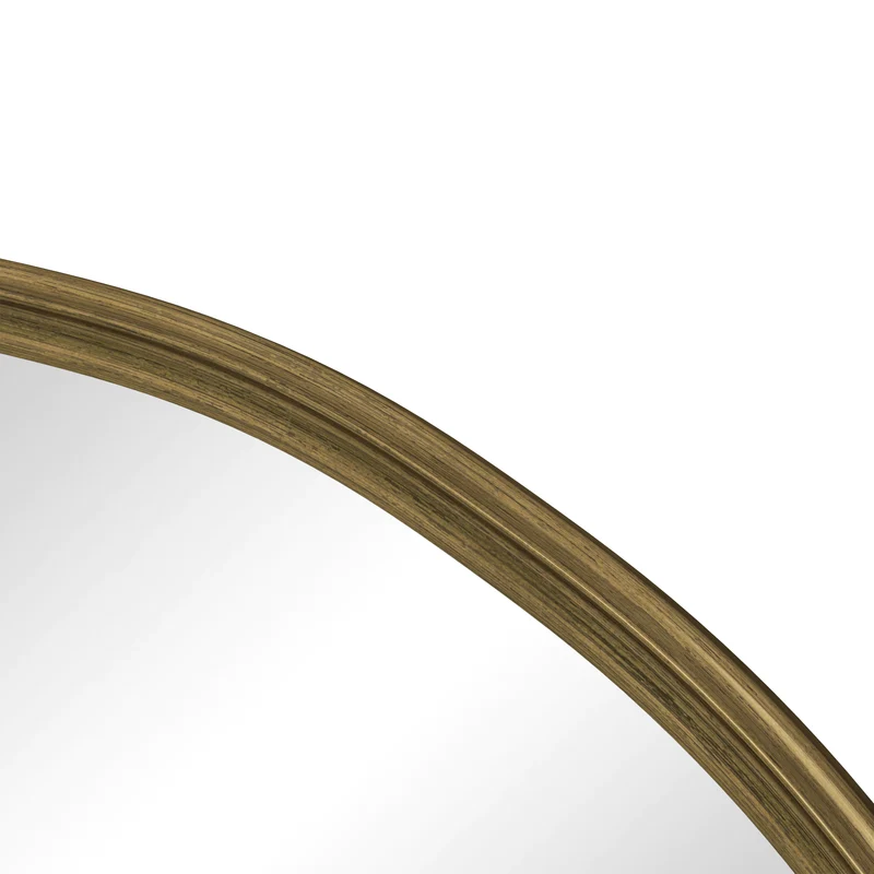 Miroir mural rond avec cadre en métal bronze - Ø 80 cm LUNARTHORN