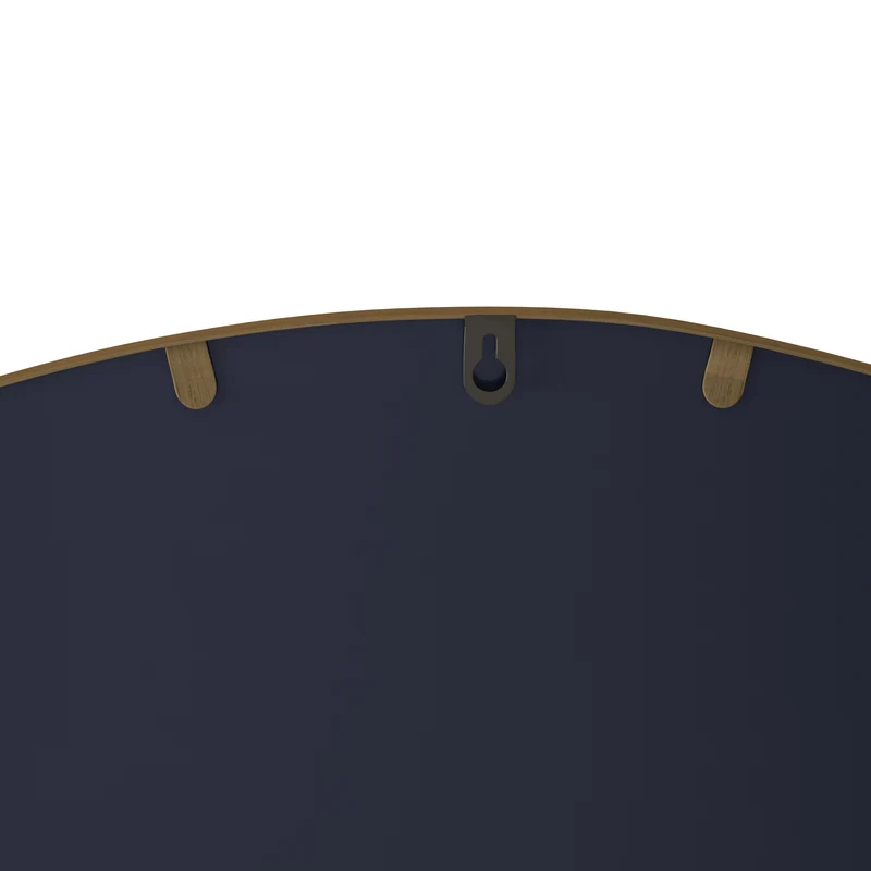 Miroir mural rond avec cadre en métal bronze - Ø 80 cm LUNARTHORN