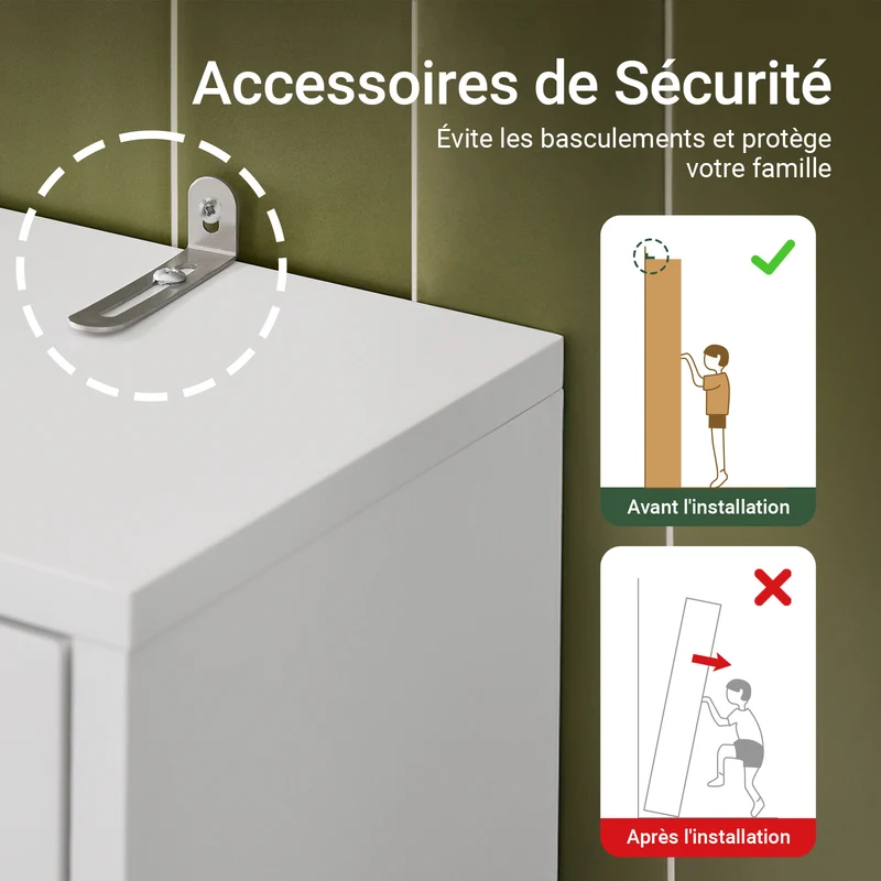 SoBuy BZR165-W Colonne Salle de Bain avec 3 Niveaux, pour Salle de Bain et WC, Rangement Optimisé, Design Fonctionnel, Usage Quotidien – L65×P20×H182 cm, Blanc