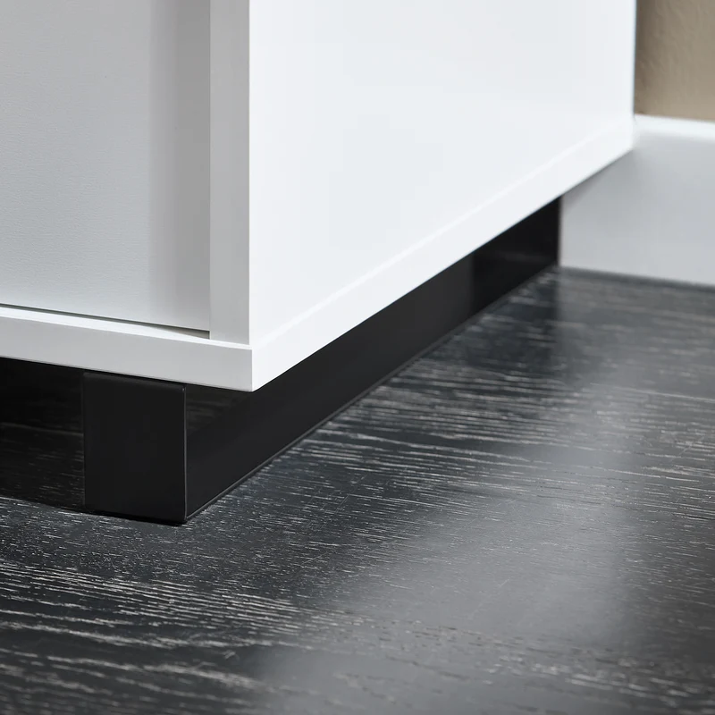 SoBuy FSR176-W Banc de Rangement, Banc à Chaussures, avec 1 Coussin Rembourré, 2 Tiroirs et 2 Portes pour Entrée