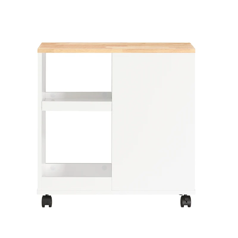SoBuy FBT130-WN Bout de Canapé, Table d'appoint avec 2 Tiroirs, Compartiment Ouvert, Meuble de Rangement à roulettes, Chariot pour Salon, Bureau, Chambre, Blanc, L60xP30xH60cm