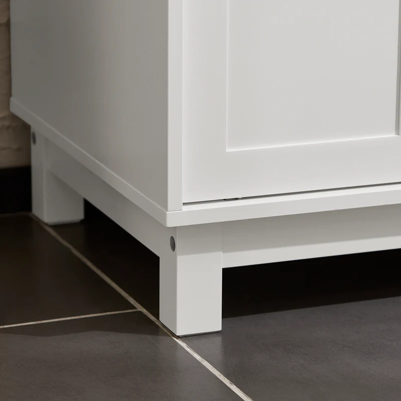 SoBuy FSB84-W Meuble de Rangement Meuble d’entrée Buffet Placard avec 2 Tiroirs et 2 Portes Coulissantes
