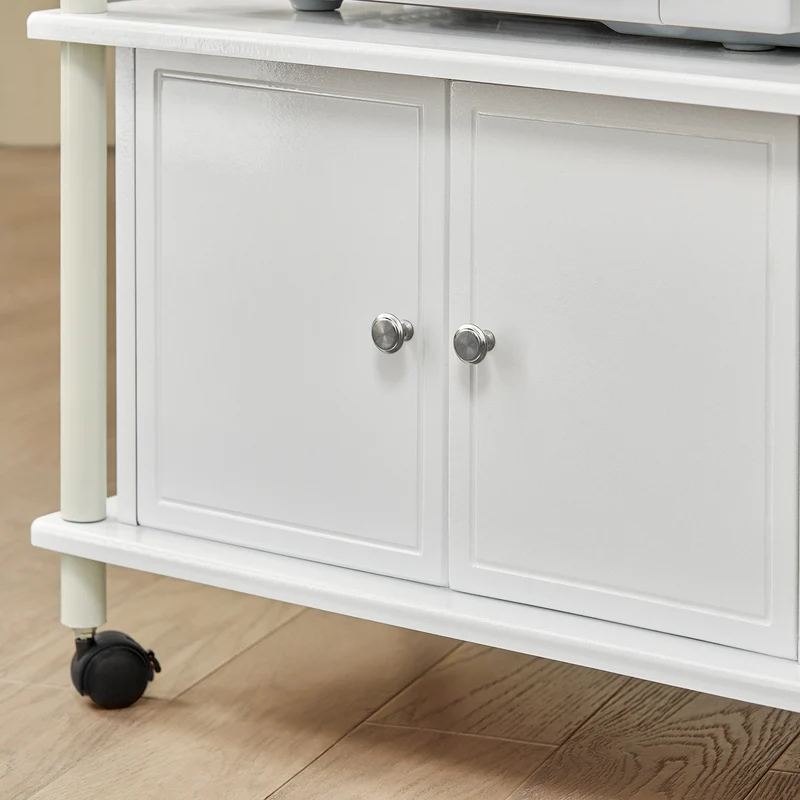 SoBuy FRG12-W Meuble rangement cuisine roulant en bois, Chariot de cuisine de service