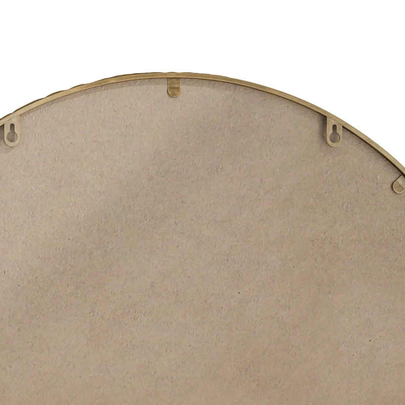 Miroir mural arqué doré martelé effet antique, verre trempé, 61x91cm PRAIRIEAWN