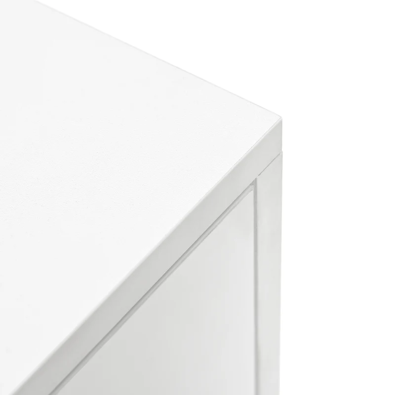 Meuble à chaussures moderne blanc avec LED 16 couleurs, design brillant PETROFORMSHAPE