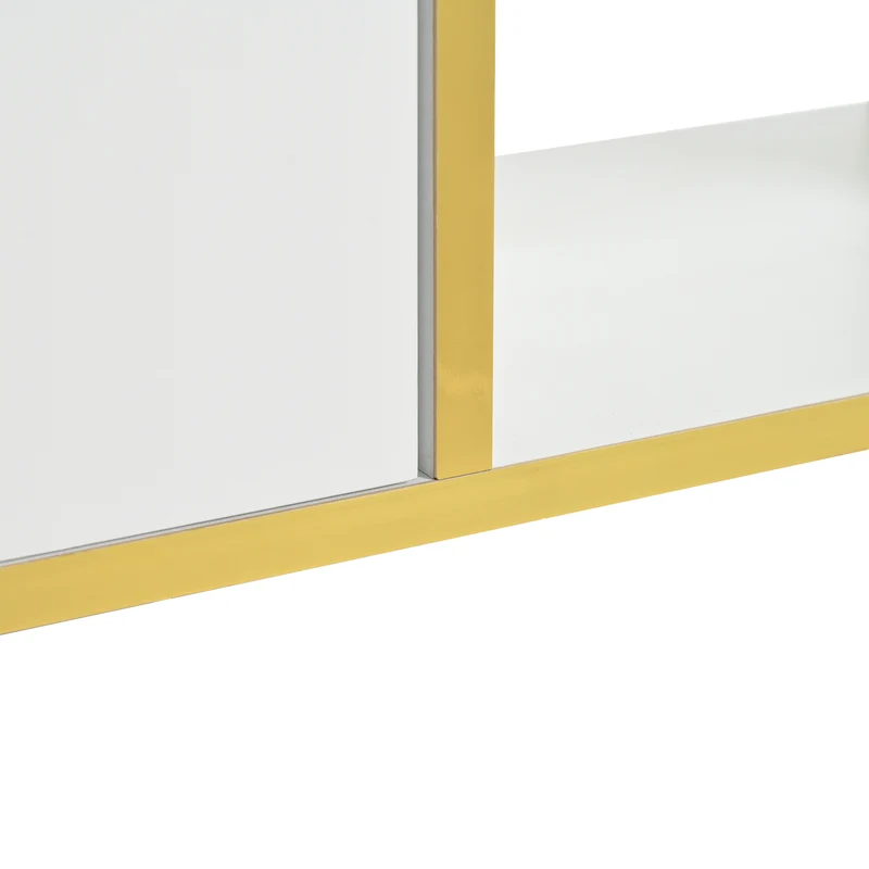Meuble à chaussures moderne blanc avec LED 16 couleurs, design brillant PETROFORMSHAPE