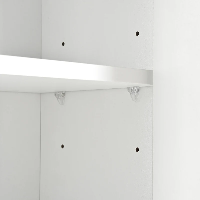 Meuble à chaussures moderne blanc avec LED 16 couleurs, design brillant PETROFORMSHAPE