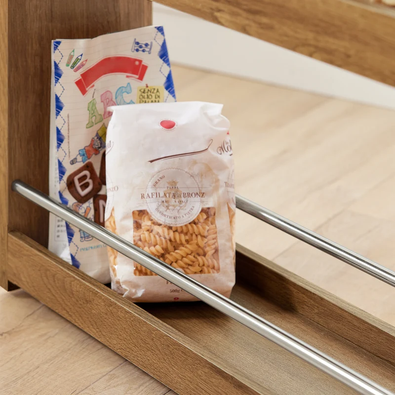 SoBuy NSR01-PF Étagère de Niche à roulettes en Bois Meuble de Rangement Cuisine Salle de Bain Chariot Placard Alcôve