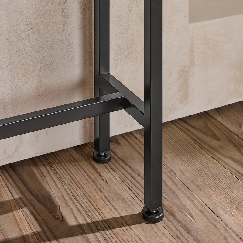 SoBuy FSB19-XL-N Console Entrée Meuble Couloir Étagère Arrière Canapé – Structure Métal Robuste, Design Moderne Ultra Fin – Idéal pour Salon, Chambre, Entrée 120x20x80cm