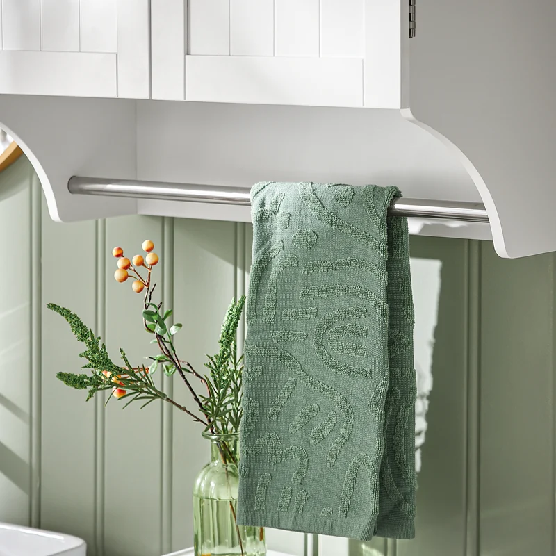 SoBuy BZR84-W Armoire Murale de Salle de Bain – 60×30×60 cm, Étagères Réglables et Barre à Serviettes, Blanc