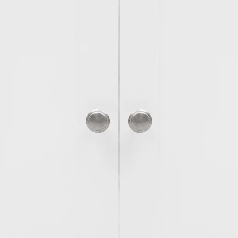 Buffet blanc et effet bois 4 portes 3 tiroirs 160*37*75cm STAANKIL