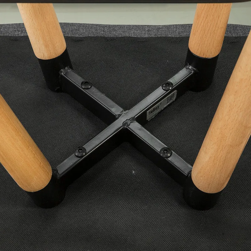 SoBuy FST50-DGx2 Lot de 2 Tabourets de Bar Cuisine avec Dossier et Repose-Pieds