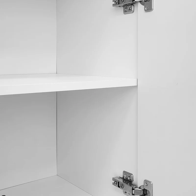 Buffet blanc 4 portes avec motif et rangement 120*37.5*80.8 cm EVRENS WHITE