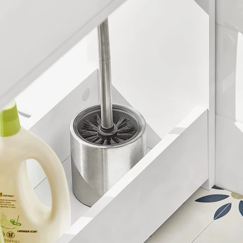 SoBuy BZR48-W Support Papier Toilette, Armoire Toilettes WC, Meuble de Salle de Bain, Armoire de Salle de Bain sur Pied
