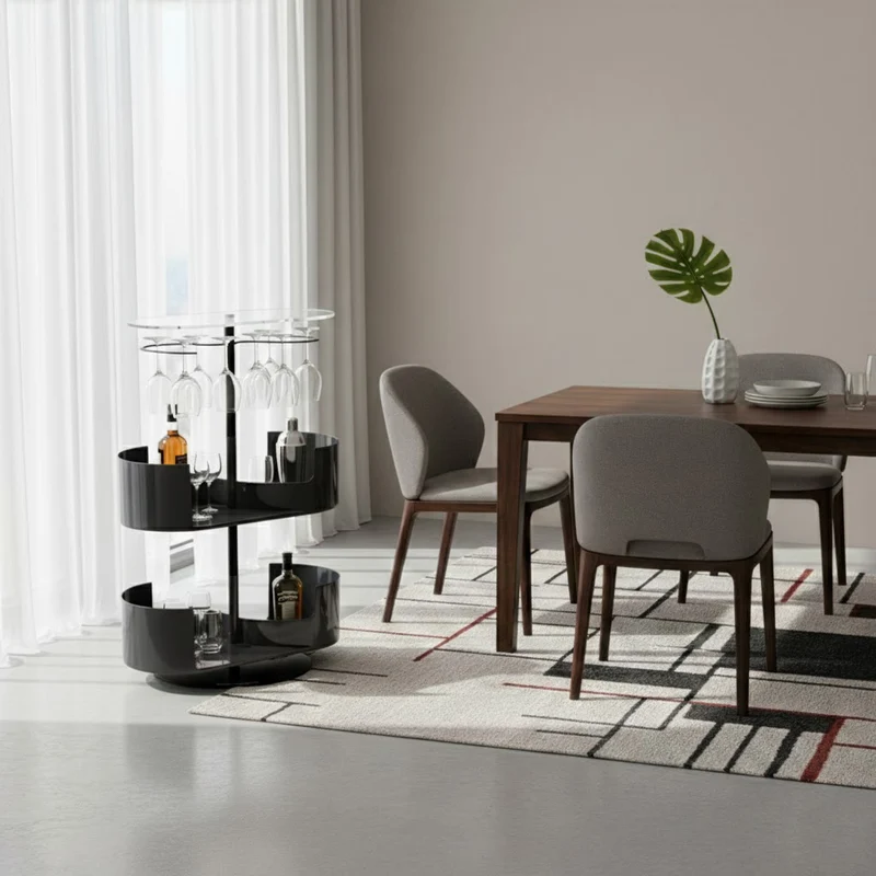 Infinity Bar Nero - Mobile bar di design