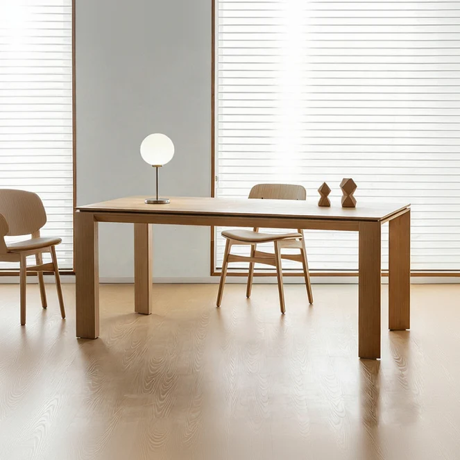 Bastion White Oak Dining Table | Modern Minimalist Design