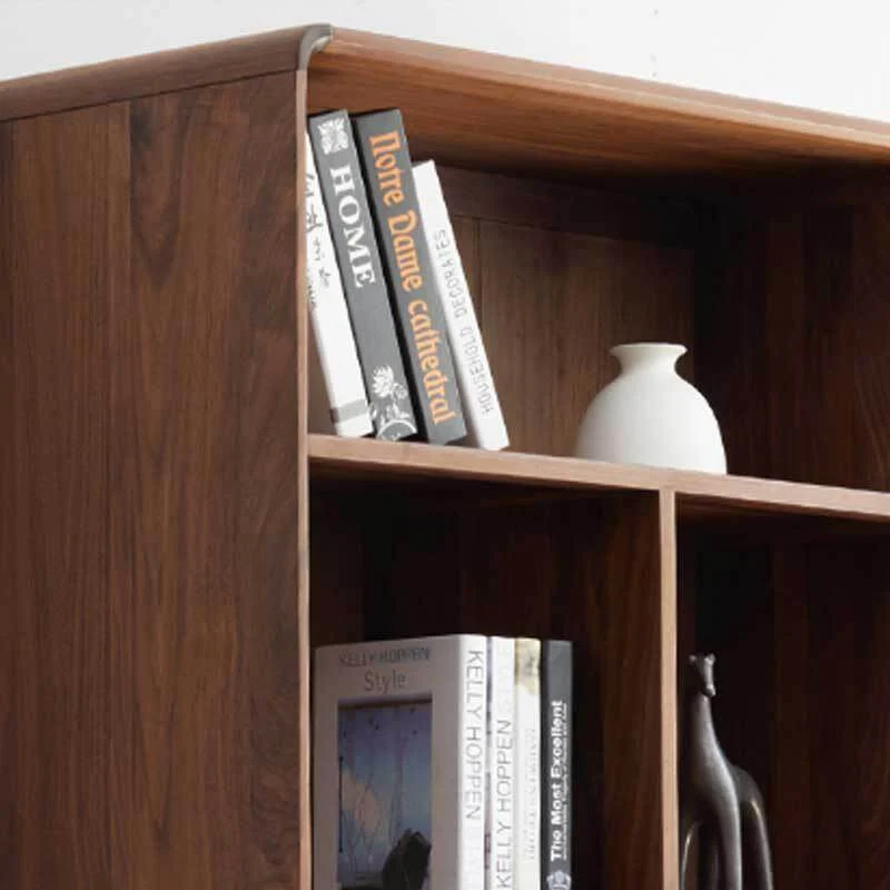 Libris Walnut Bookcase with Drawers & Open Display Shelves