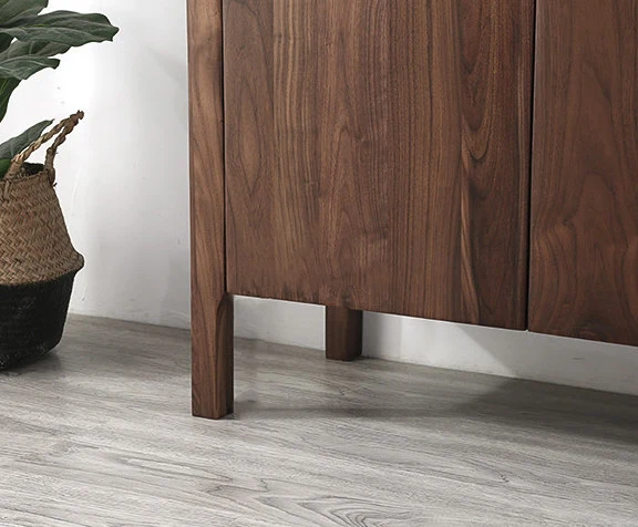 BeamMount Solid Walnut Shoe Cabinet with Minimalist Storage