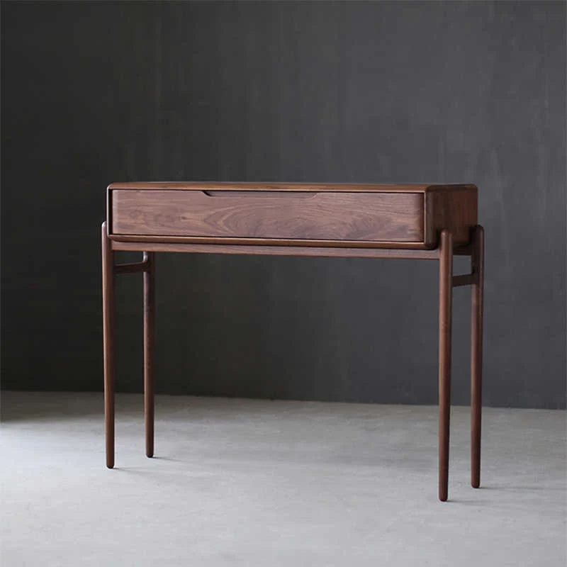 Heirloom Solid Walnut Console Table with Storage Drawer