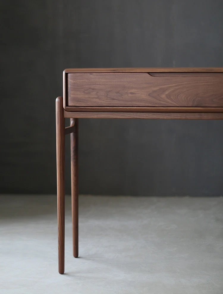 Heirloom Solid Walnut Console Table with Storage Drawer