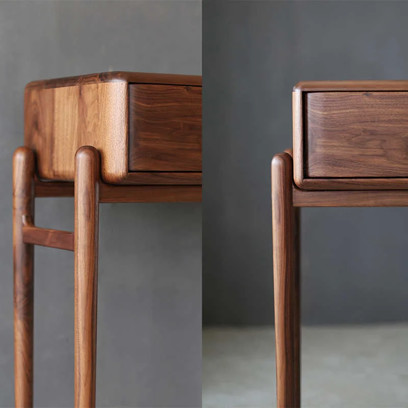 Heirloom Solid Walnut Console Table with Storage Drawer