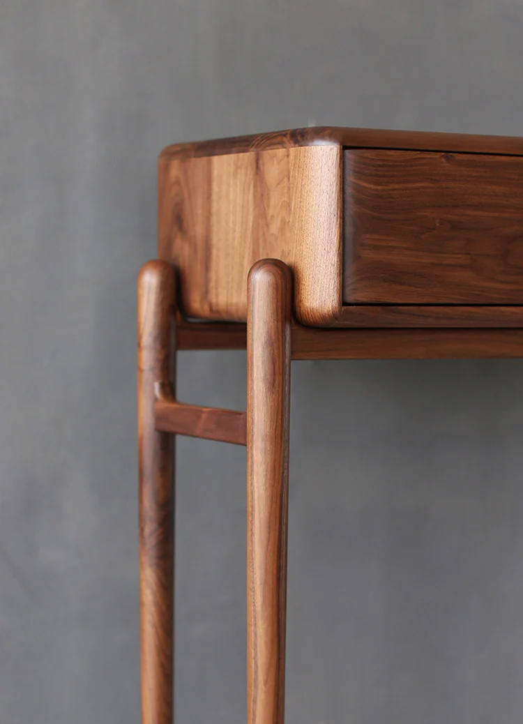 Heirloom Solid Walnut Console Table with Storage Drawer
