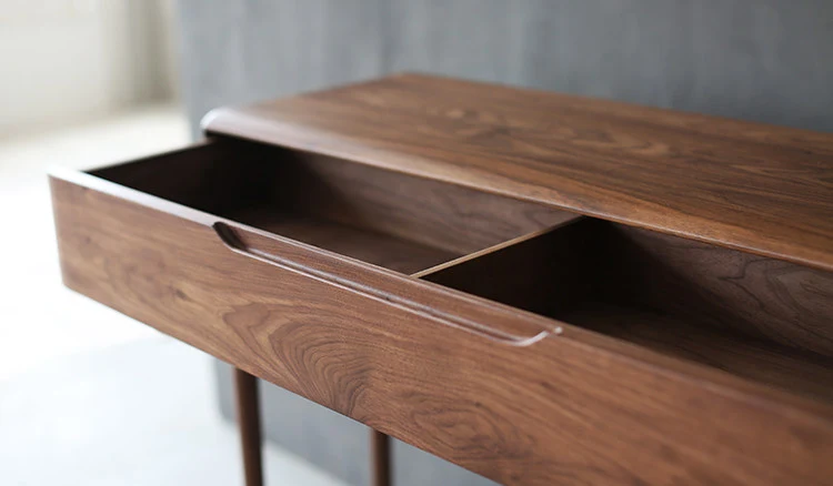 Heirloom Solid Walnut Console Table with Storage Drawer