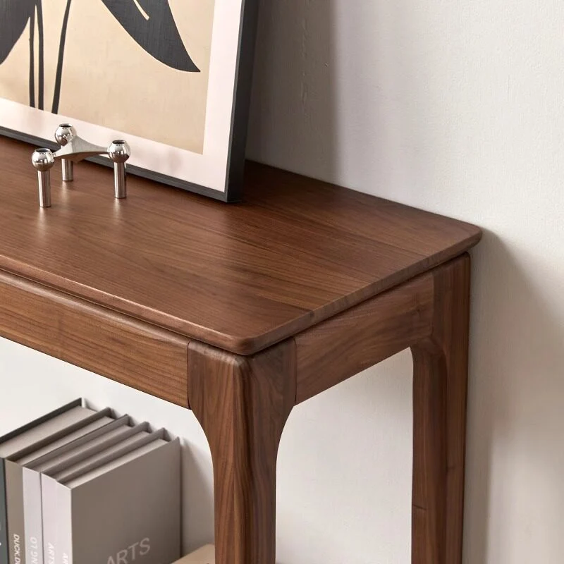 TimberStance Solid Black Walnut Console Open Shelf Table