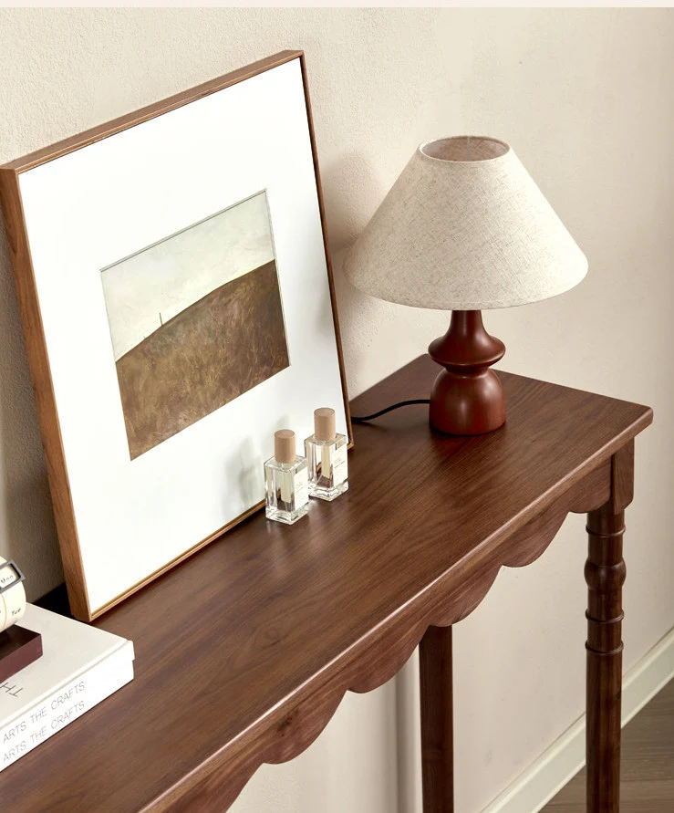 ConsoleCraft Solid Black Walnut Console Table