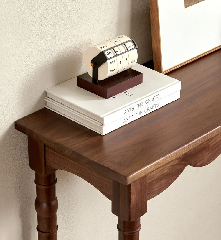 ConsoleCraft Solid Black Walnut Console Table