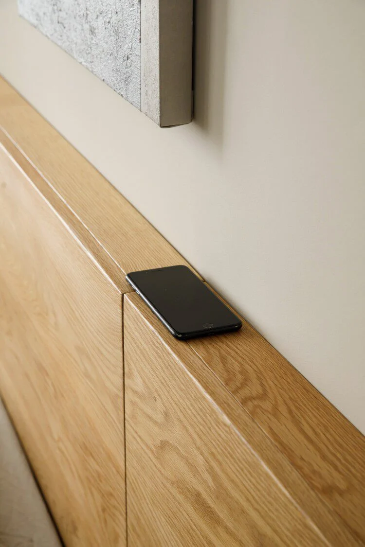 Japandi Low Profile Platform Oak Wood Bed