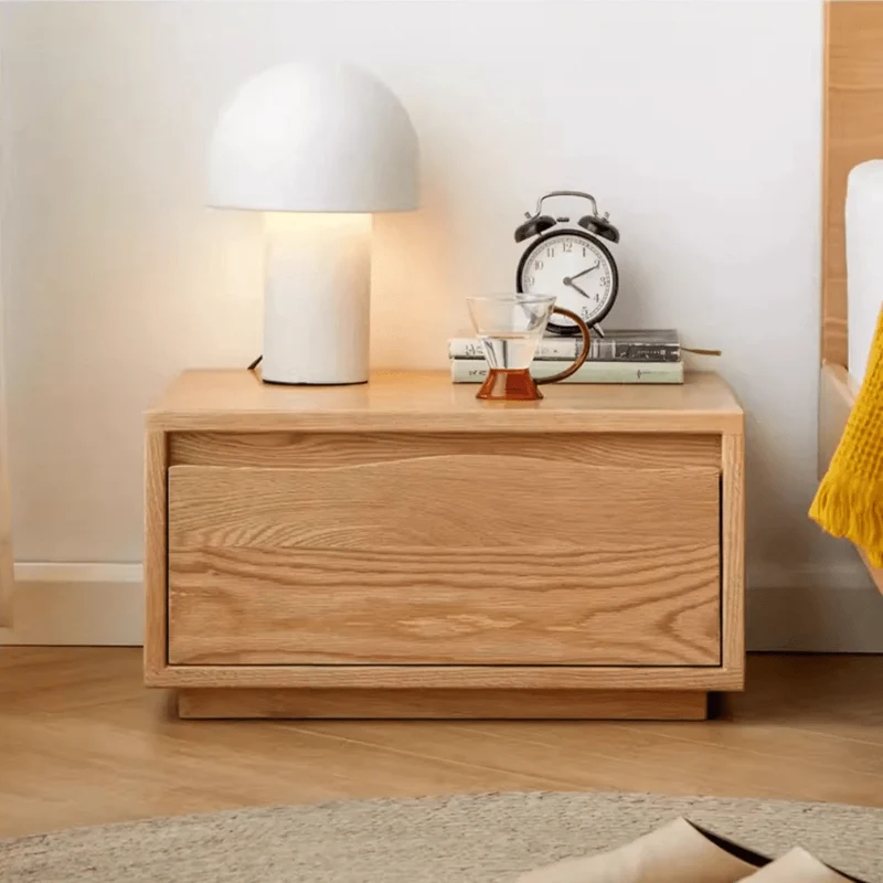 Stylish Mountain White Oak Wood Nightstand