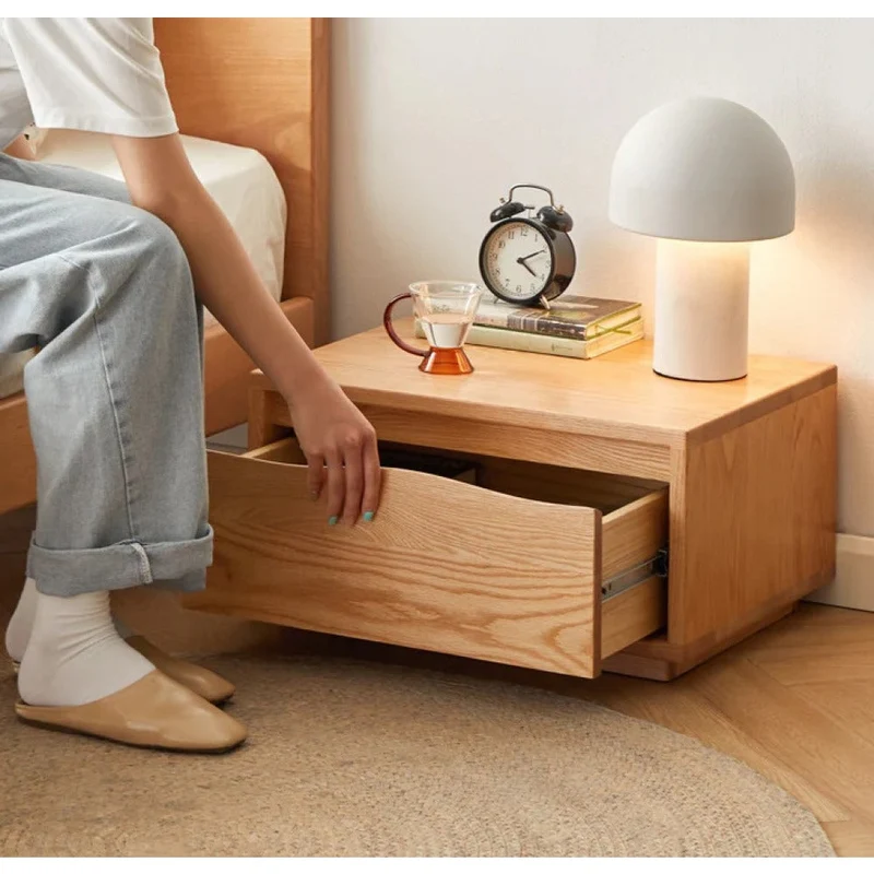 Stylish Mountain White Oak Wood Nightstand