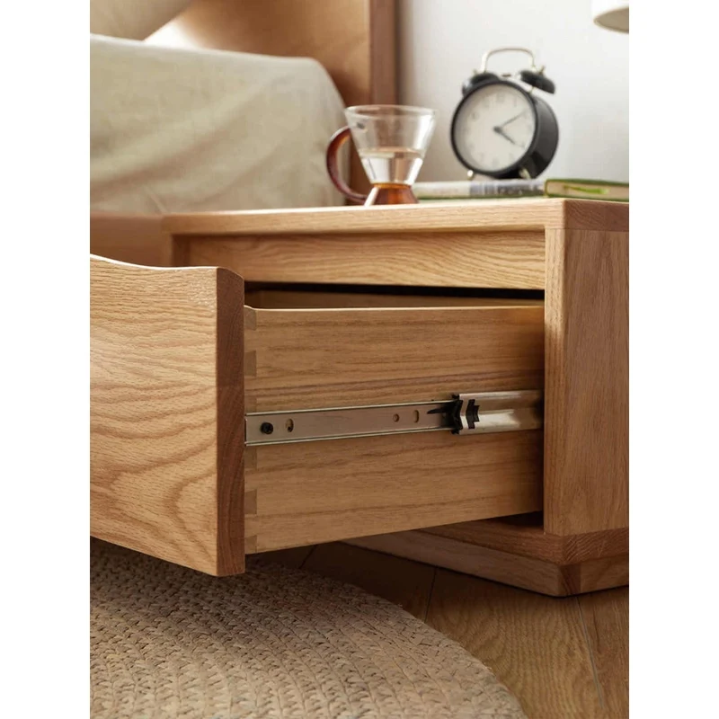 Stylish Mountain White Oak Wood Nightstand