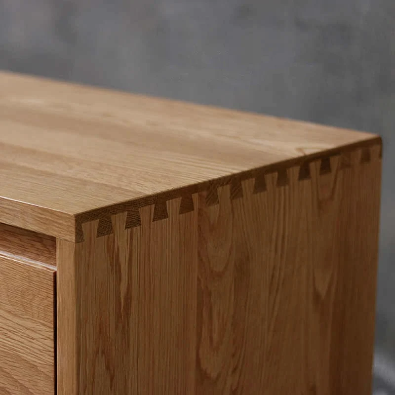 Nurture White Oak Wood Nightstand
