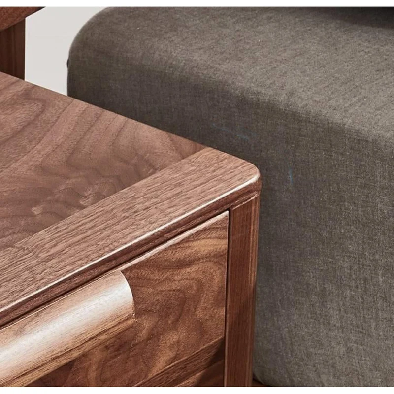 Stylish High-End Black Walnut Wood Side Table