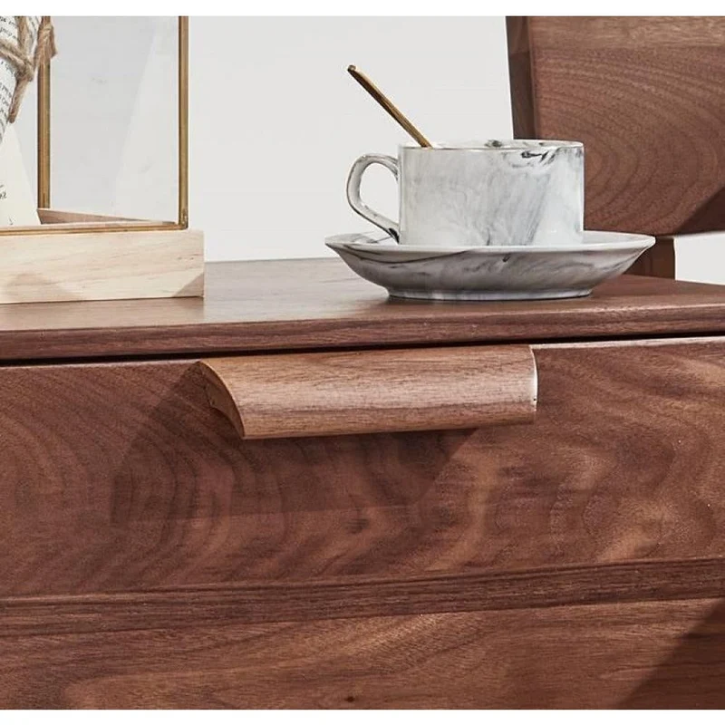 Stylish High-End Black Walnut Wood Side Table