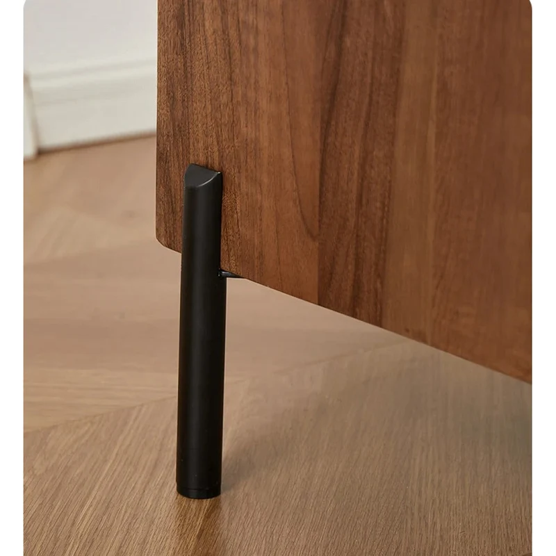 Voyage Black Walnut Wood Nightstand with Glass Top