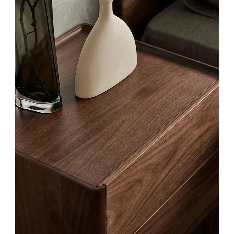 Sophisticated Black Walnut Wood Nightstand