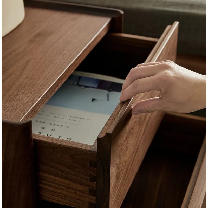 Sophisticated Black Walnut Wood Nightstand
