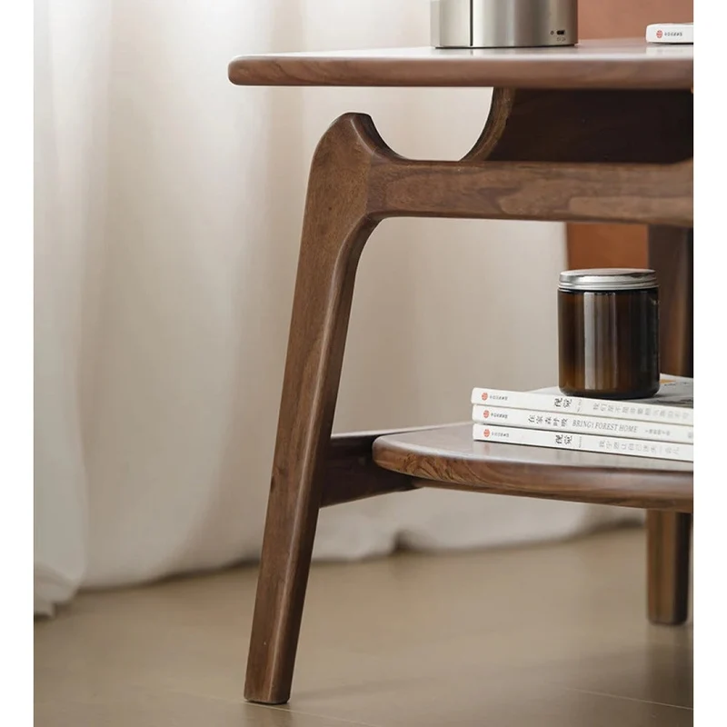 Danish Vintage Dual Walnut Wood End Table