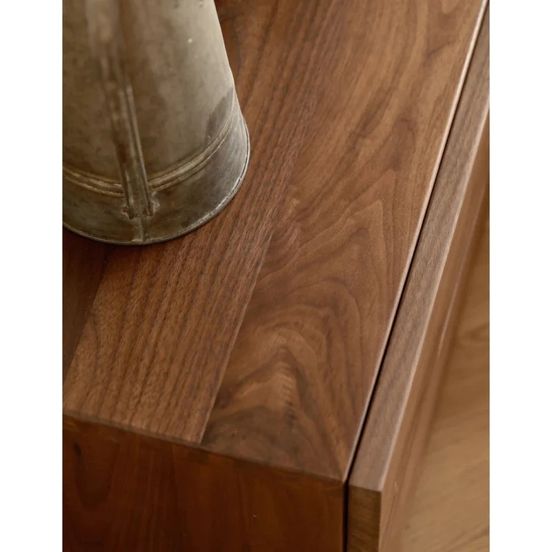 Minimalist Appeal Black Walnut Wood Nightstand