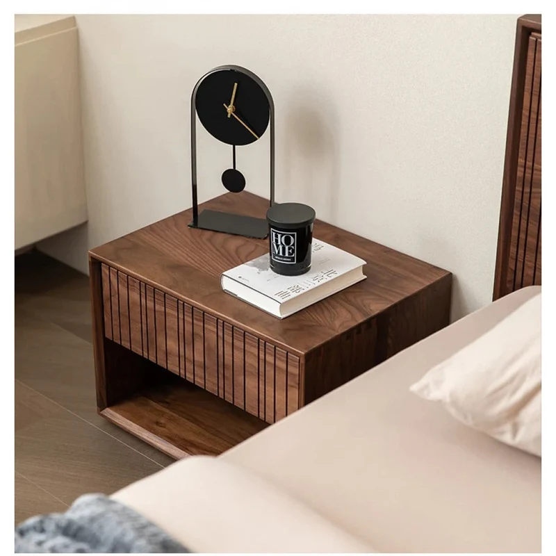 Whimsical Solid American Walnut Wood Nightstand