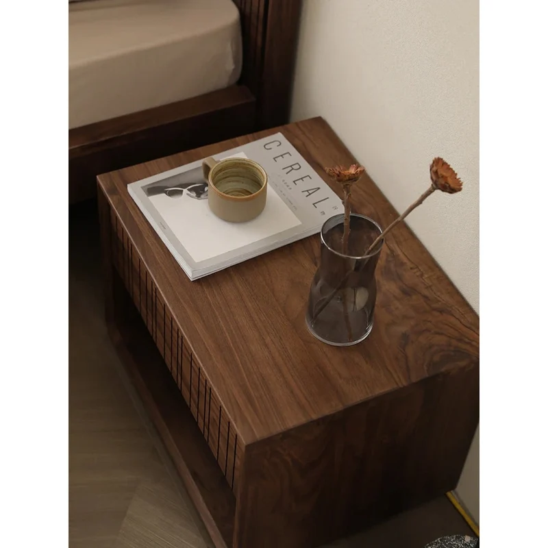 Whimsical Solid American Walnut Wood Nightstand