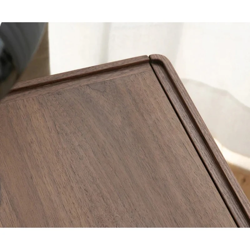 Art Deco Black Walnut Wood Night Table