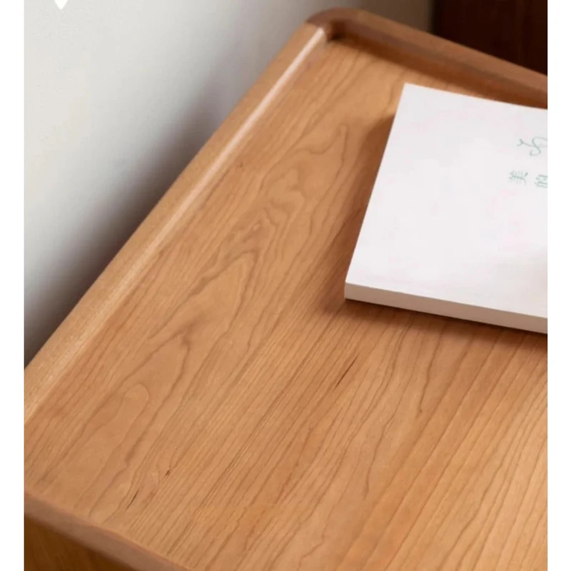 Soft Curves Cherry Wood Nightstand