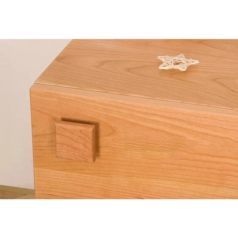 Minimalist Appeal Four Point Knob Cherry Wood Nightstand