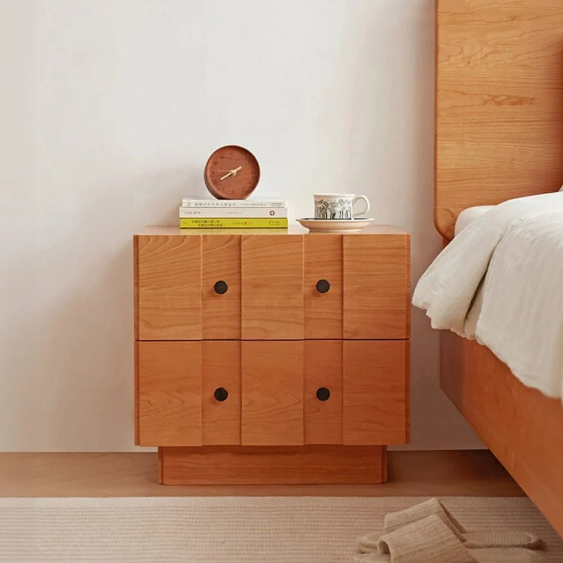 Italy Vintage Style Cherry Wood Nightstand