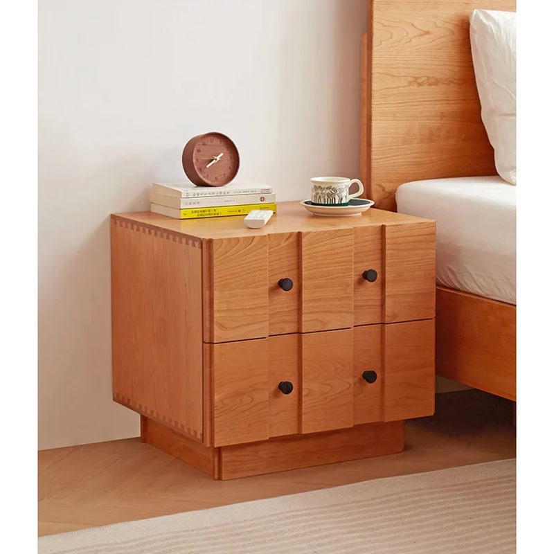 Italy Vintage Style Cherry Wood Nightstand